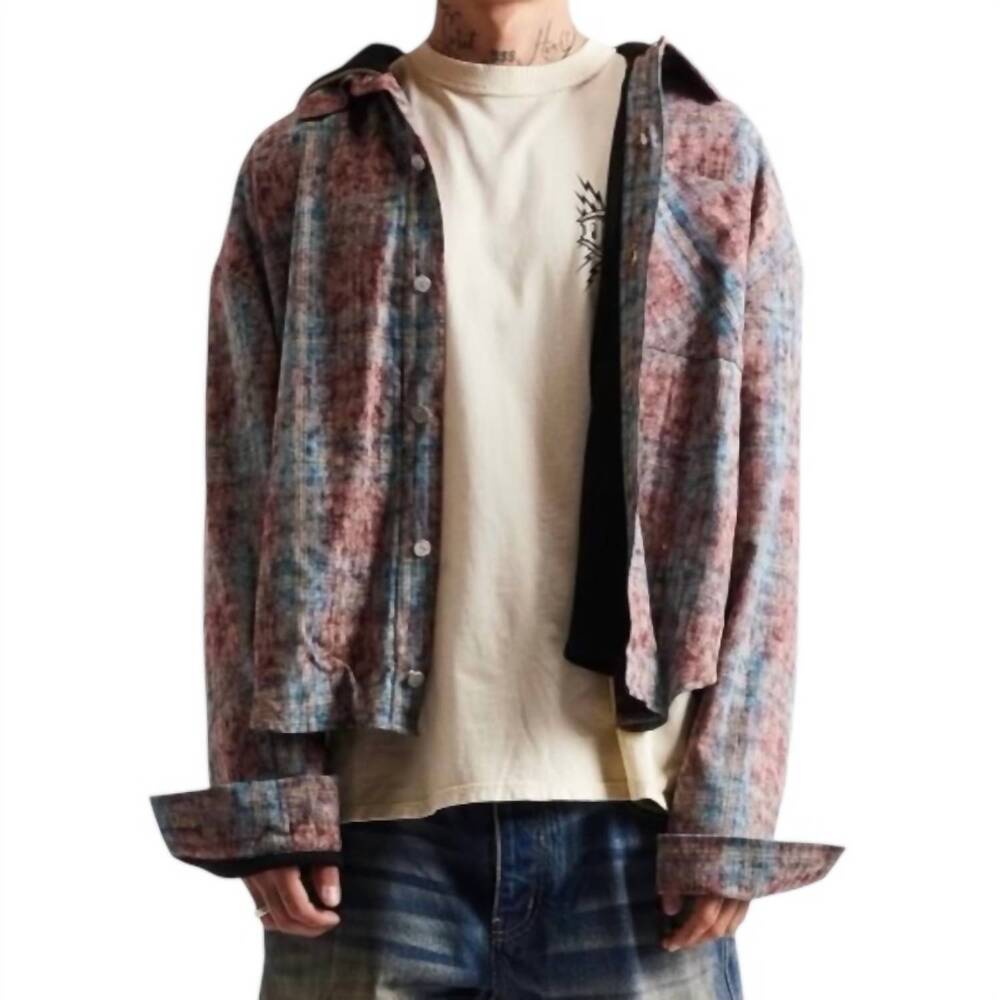 NEW DIET STARTS MONDAY eagle hooded flannel in acid wash